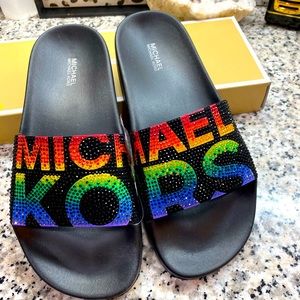 Michael Kors Gilmore Slide Black Multi